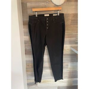 jessica simpson kiss me vintage skinny w/velvet trim black juniors 32
